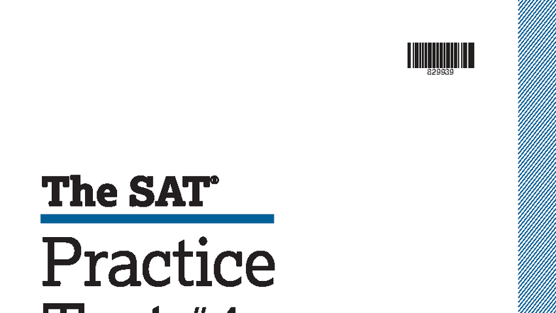 SAT Practice Test 4 - Digital Format - Studocu