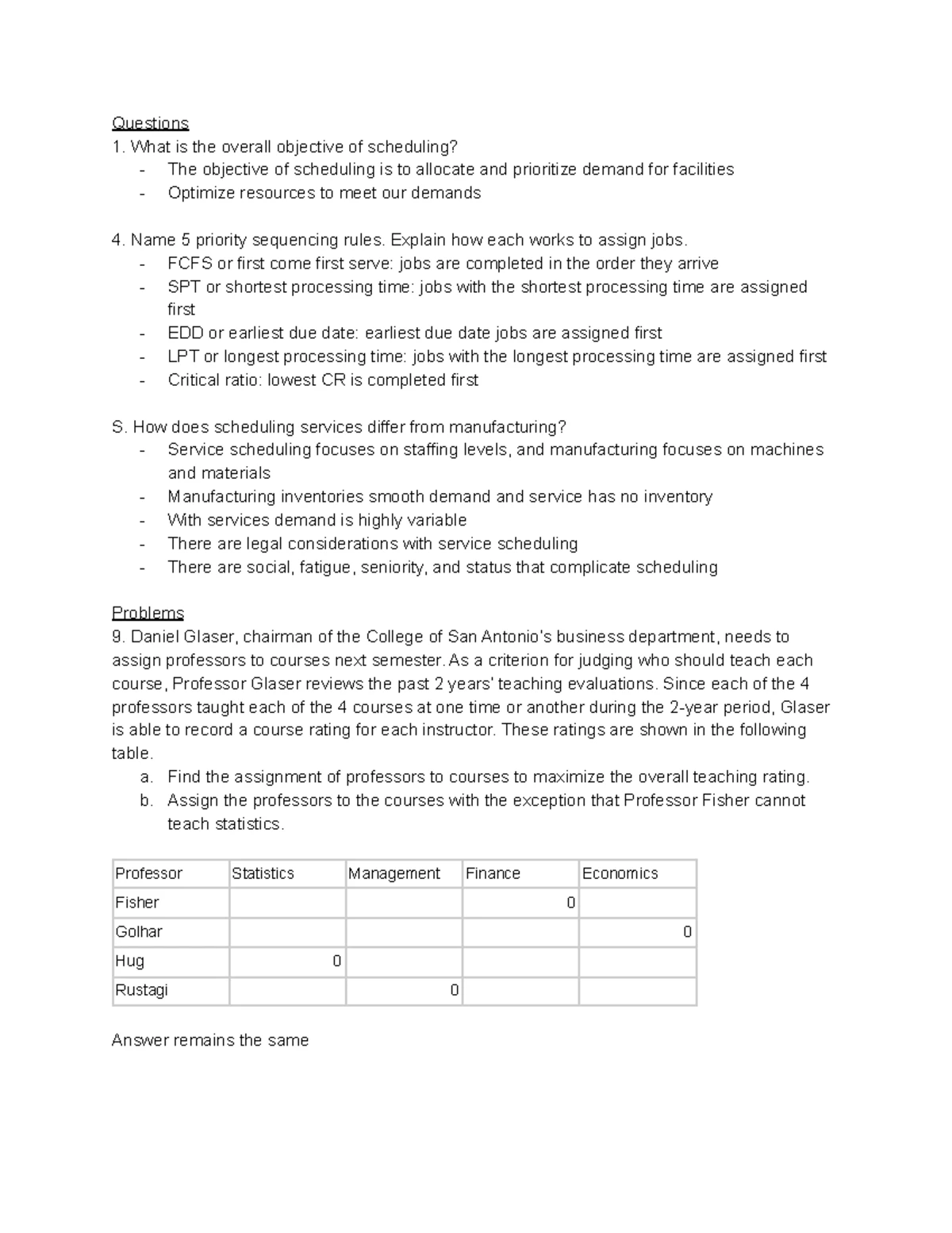 Chapter 12 Homework Questions, Problems, Practice Quiz, & Quiz ...