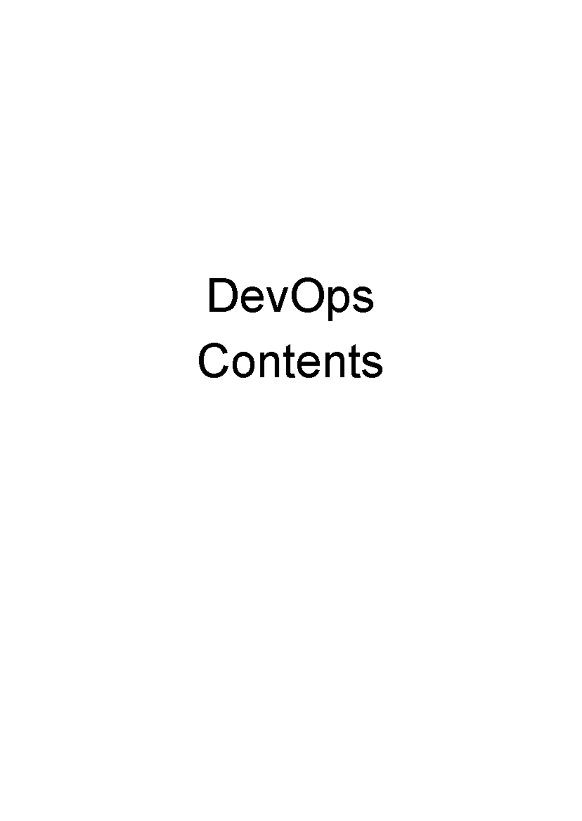 DevOps - Unit Wise Content Overview and Key Concepts - Studocu