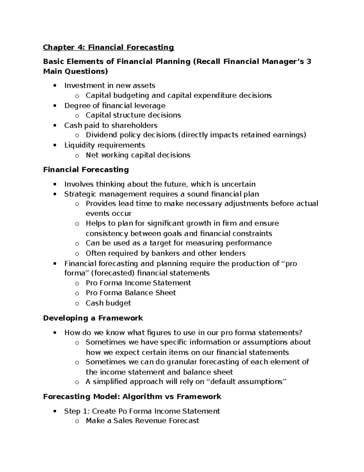Financial 3: Chapter 4 - Financial Forecasting & Planning Essentials ...