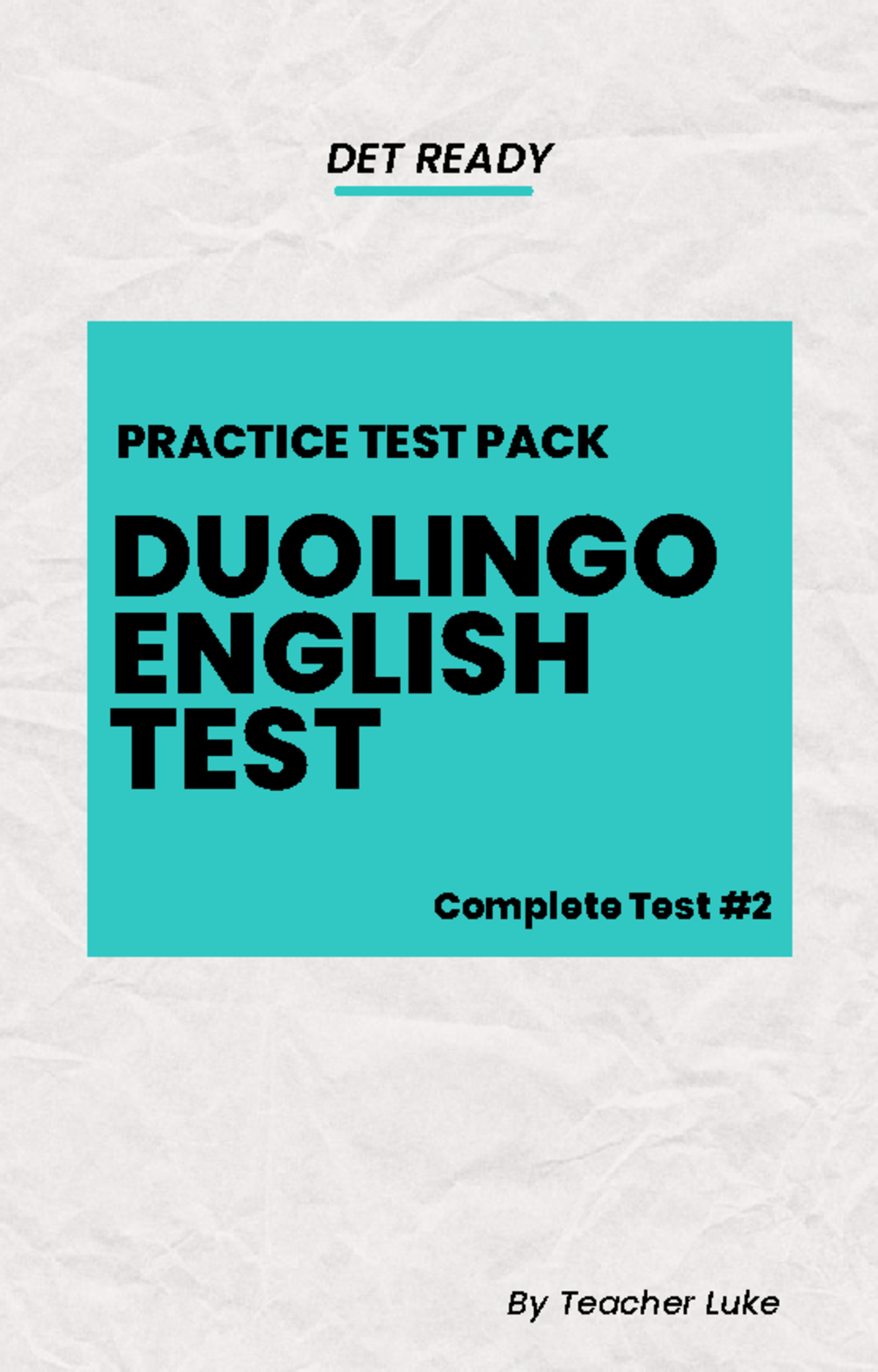 DET READY PRACTICE TEST PACK: DUOLINGO ENGLISH TEST Full Test 2 - Studocu
