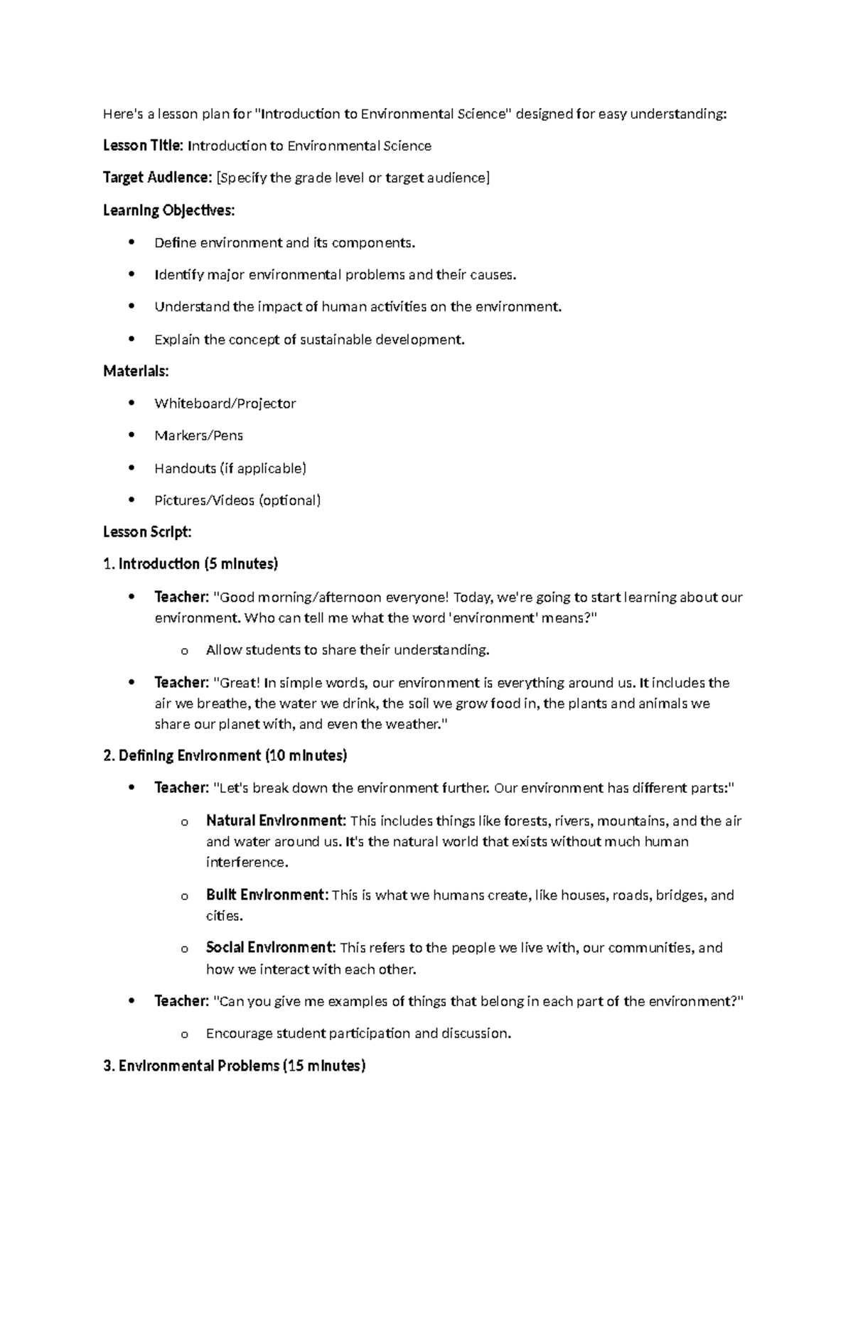 Enscie - N/A - Here's a lesson plan for 