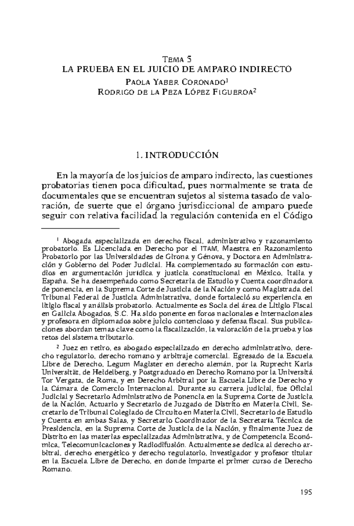 Tema 5: La Prueba en el Juicio de Amparo Indirecto - Análisis y Buenas ...