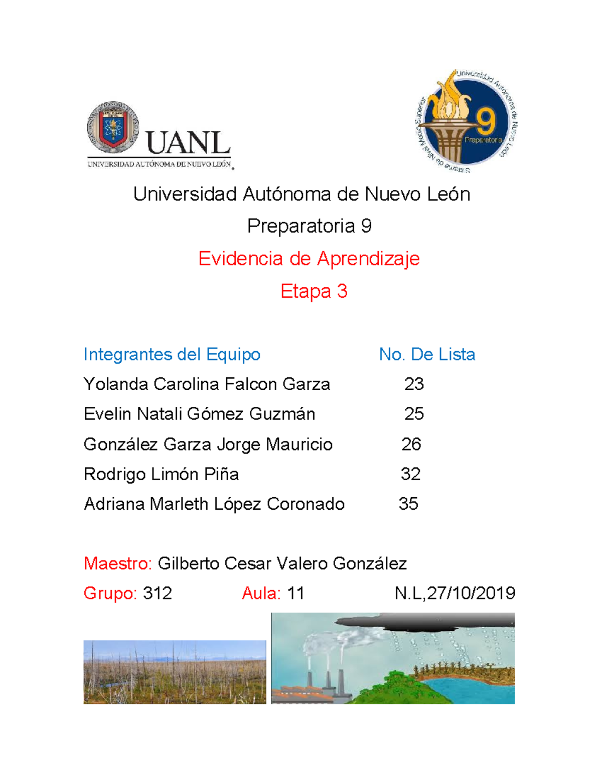 Evidencia de Quimica E3 - Universidad Autónoma de Nuevo León ...