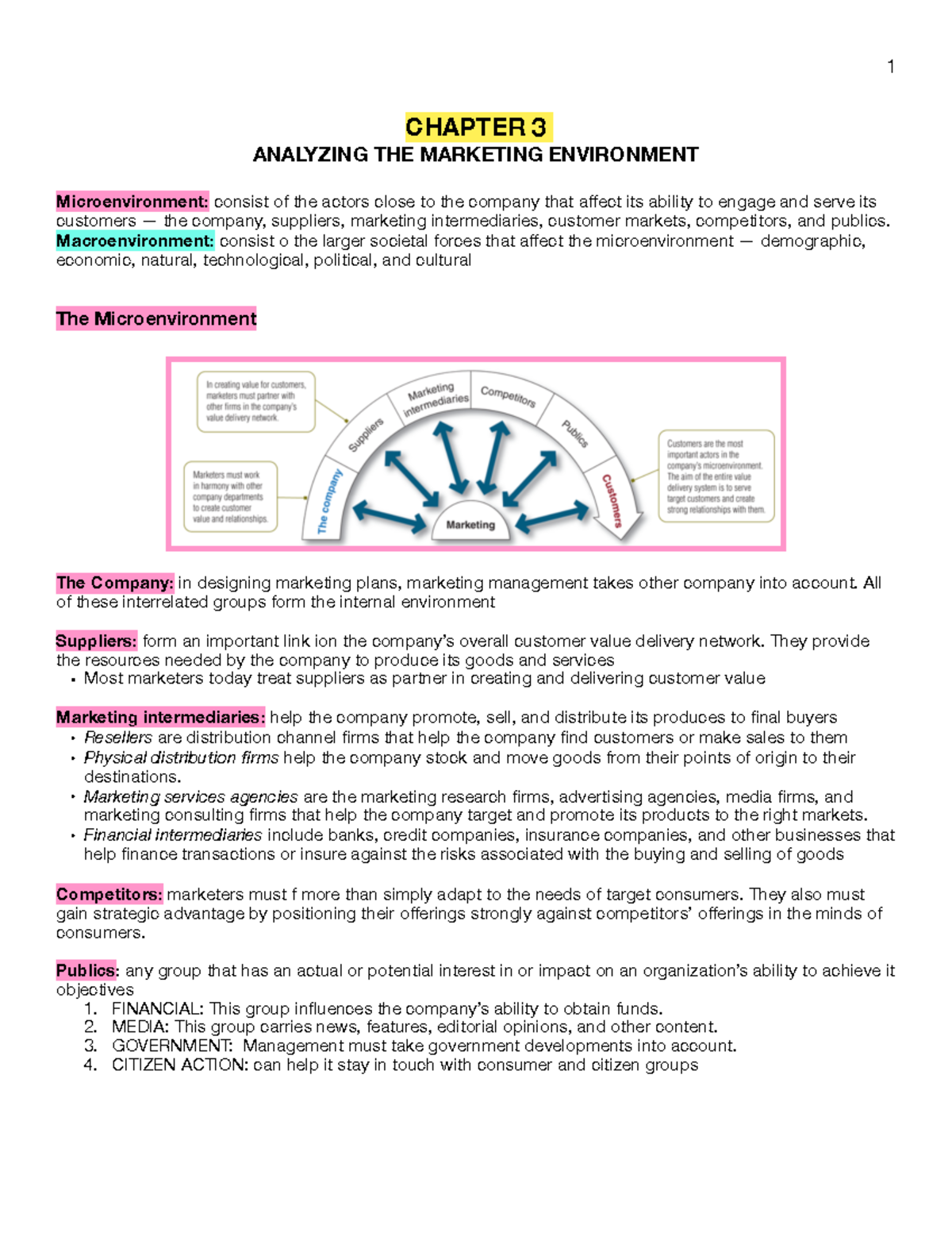 COMM 223 Ch. 3 - Book + Lecture Notes - 1 CHAPTER 3 ANALYZING THE ...