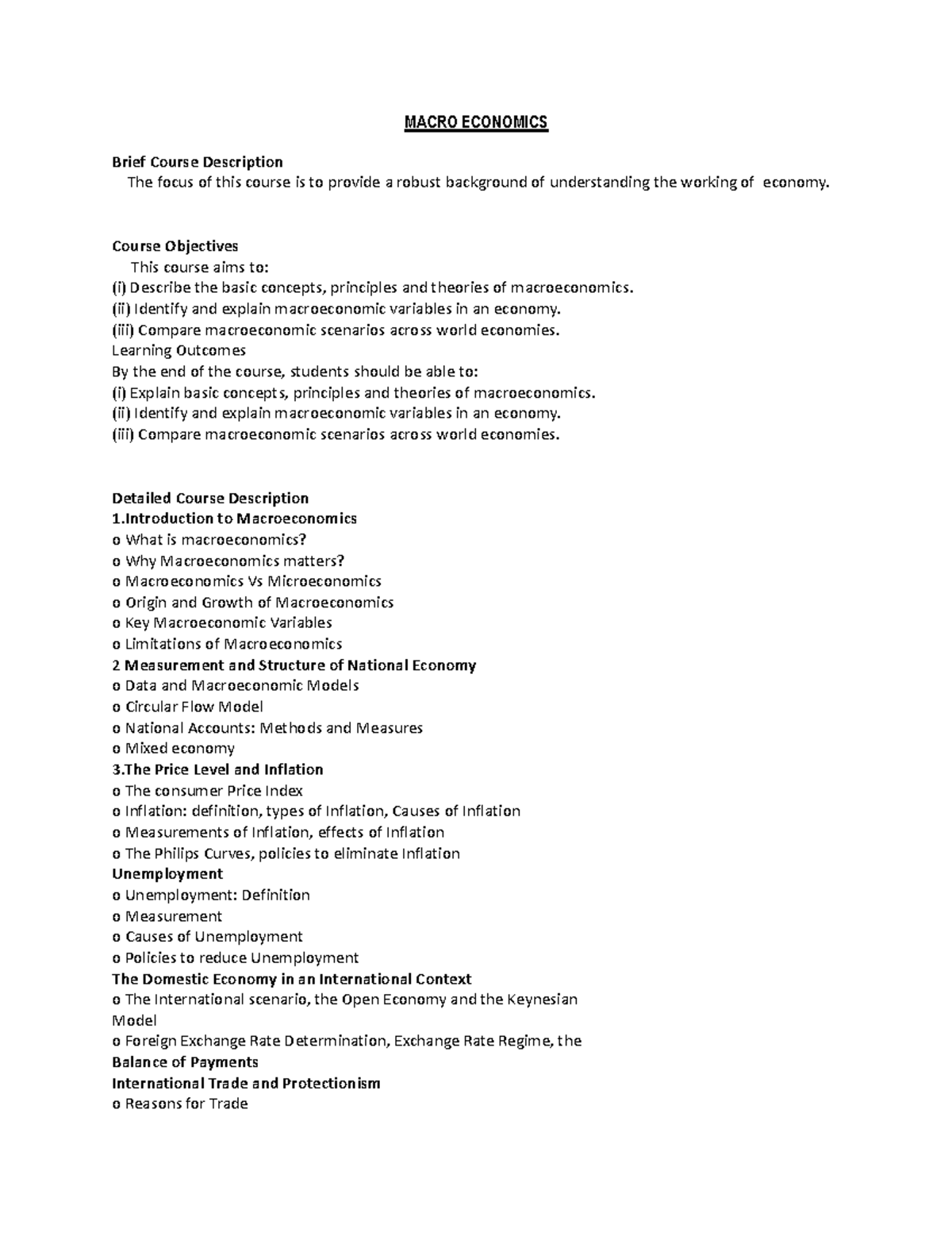 MACRO ECONOMICS 2 - Comprehensive Lecture Notes and Key Concepts - Studocu