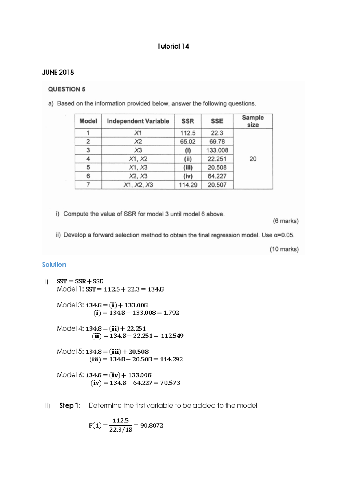 Model Selection Tutorial 14 - Analysis and Steps for Variable Addition ...