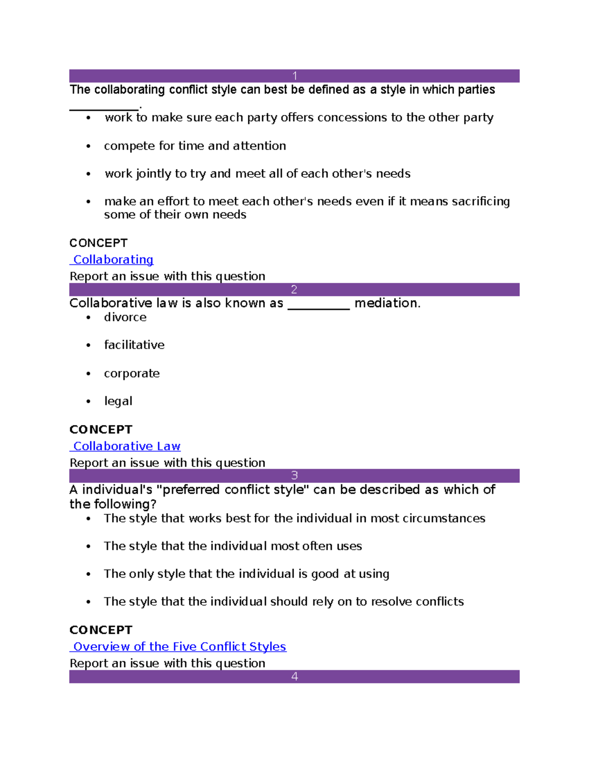 Conflictresolutionunit 1 - 1 The collaborating conflict style can best ...