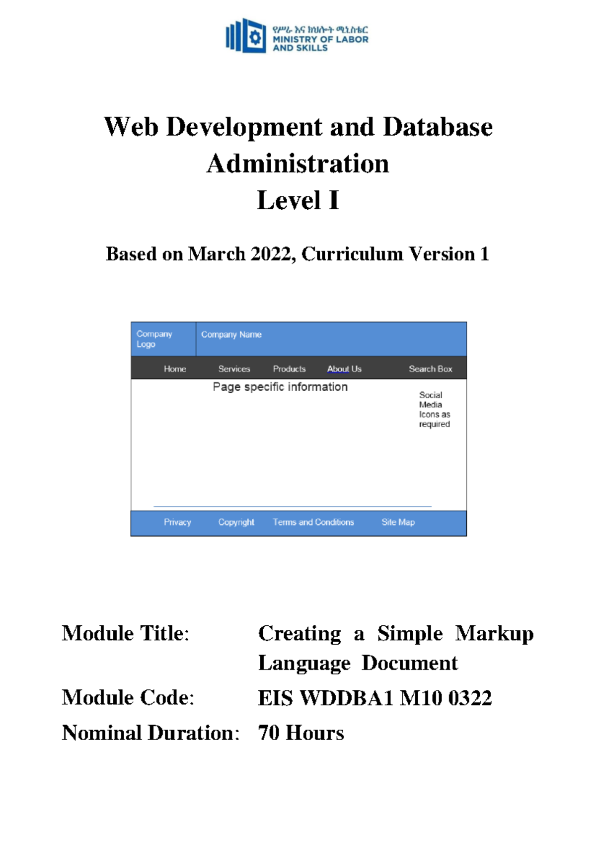 Creating a Simple Markup Language Document: EIS WDDBA1 M10 0322 Guide ...