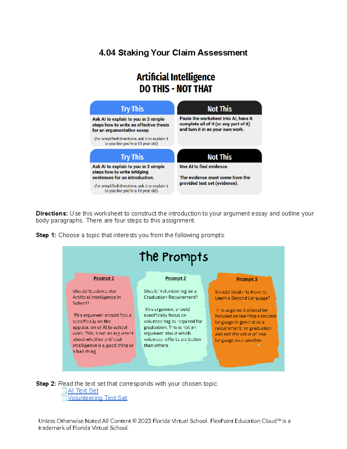 4.04 Argument Essay Introduction & Outline: AI in Education - Studocu