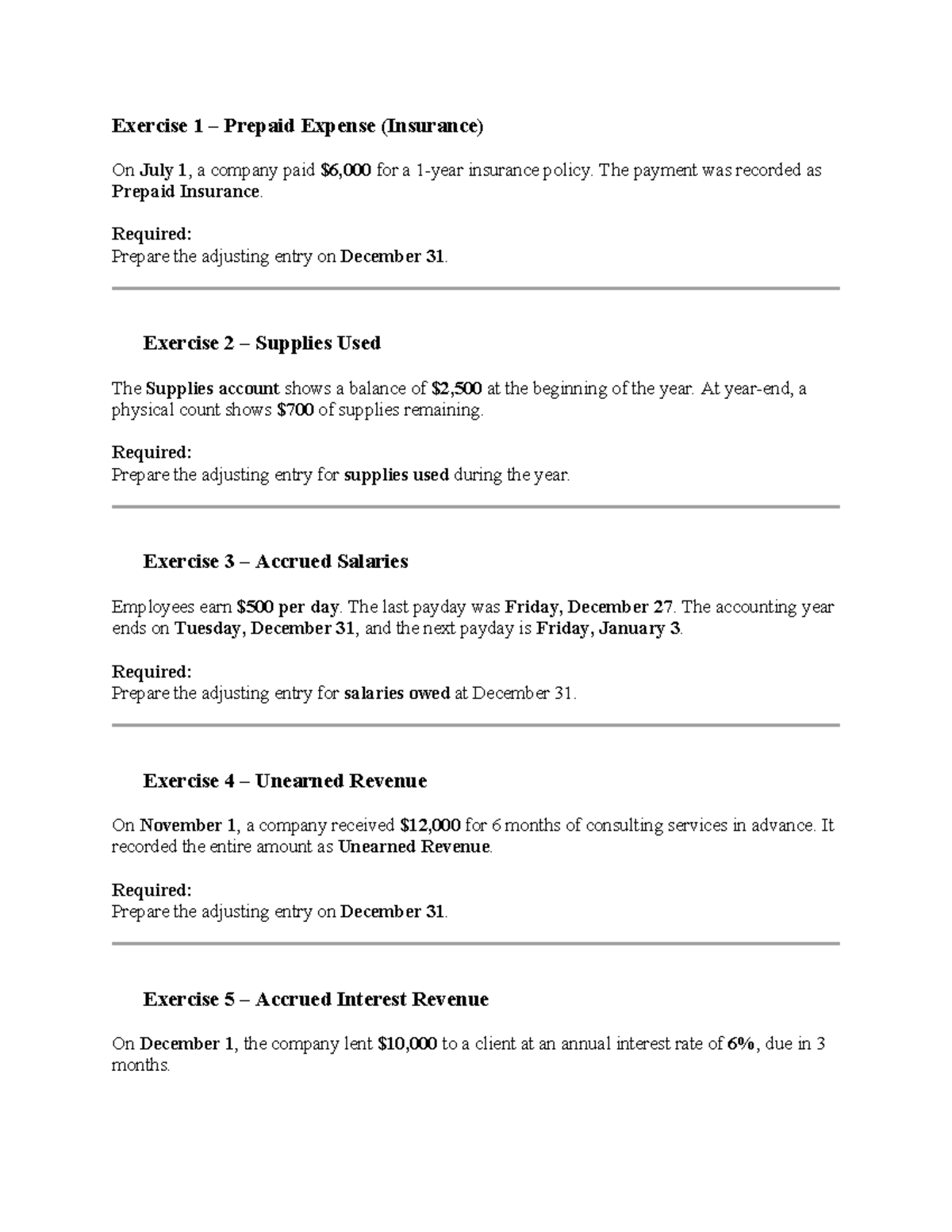 Nlkt - Adjusting Entries for Prepaid Expenses and Accruals - Studocu