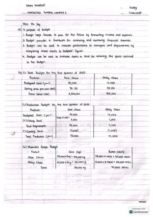 Management accounting and control final exam MAF551 February 2023 - Studocu
