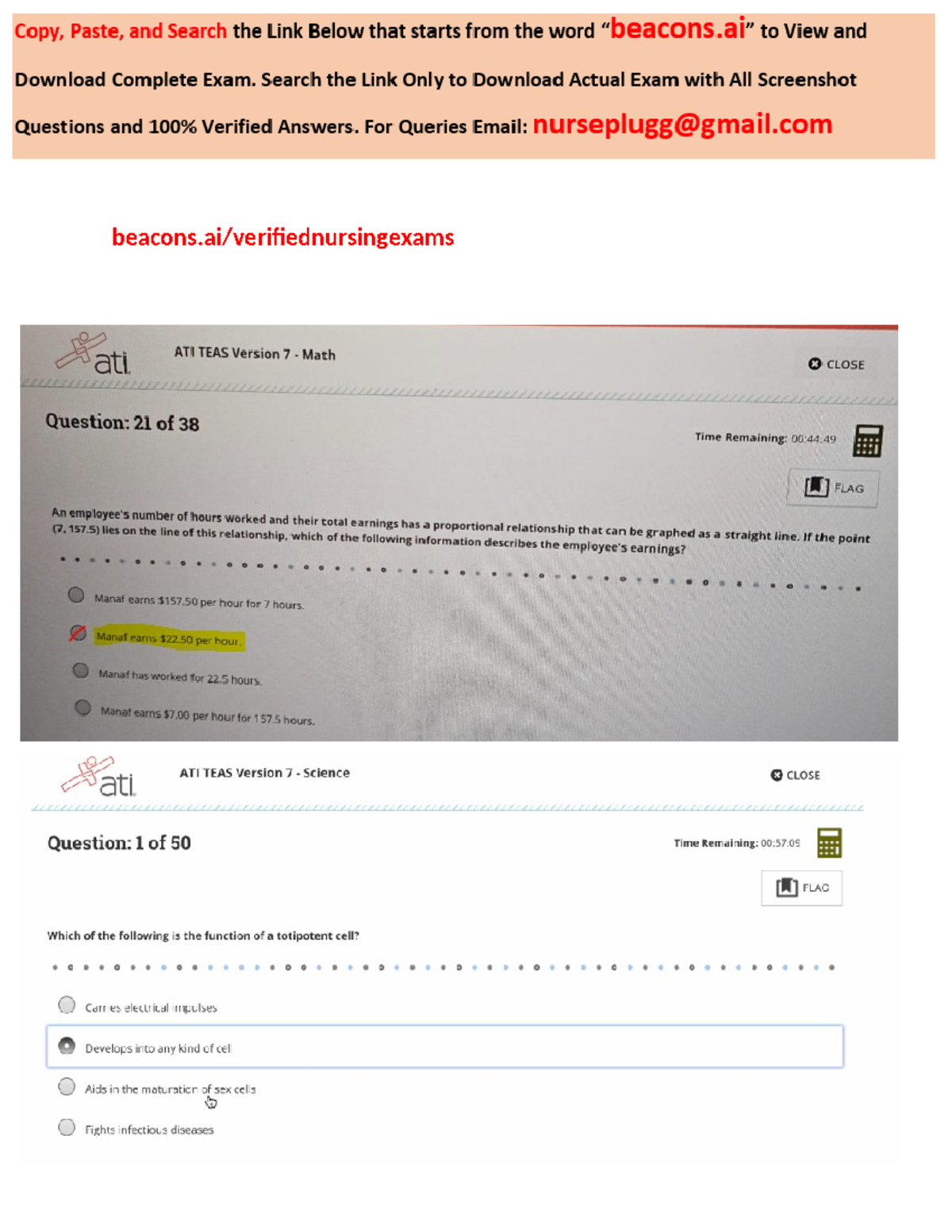 ATI TEAS 7 2025: Comprehensive Study Guide for Nursing Success Studocu