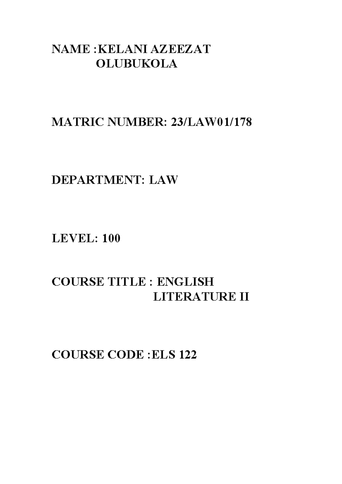 ELS 122 Figures of Speech: Enumerating 20 Examples for English Lit II ...