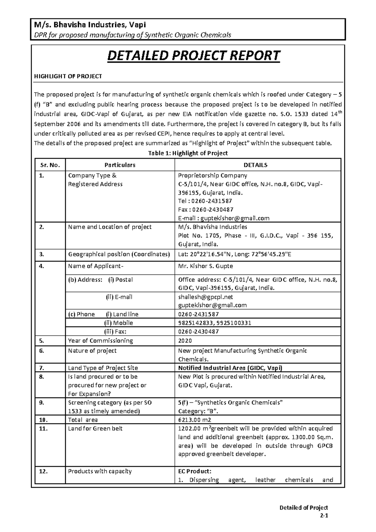 Download Pfd File - ... - DPR for proposed manufacturing of Synthetic ...