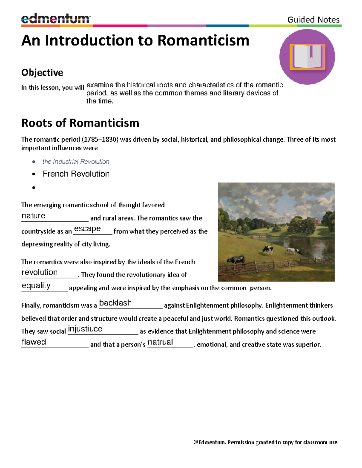 An Introduction to Romanticism - An Introduction to Romanticism 