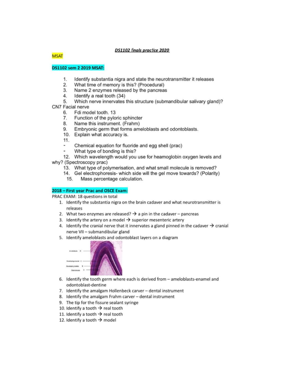 All Style Questions 2 - DS1102 finals practice 2020 MSAT DS1102 sem 2 ...
