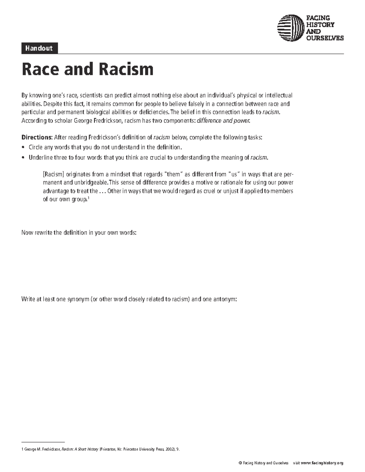 Grade 9 History - Understanding Race and Racism Concepts - Studocu