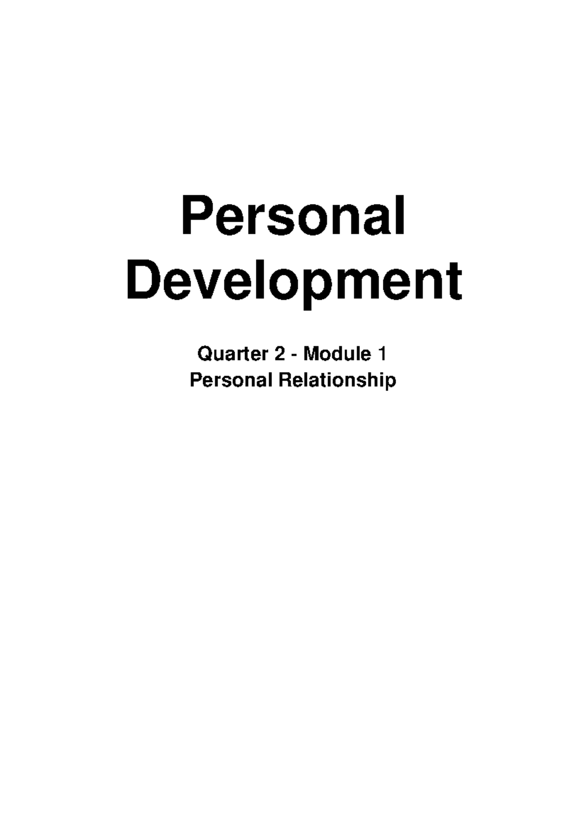 Per Dev Q2L1 - 1 - Notes - Personal Development Quarter 2 - Module 1 ...