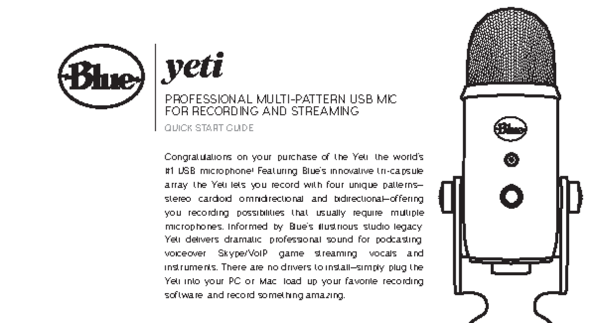 Blue Yeti Quick Start Guide-EN - yeti PROFESSIONAL MULTI-PATTERN USB ...