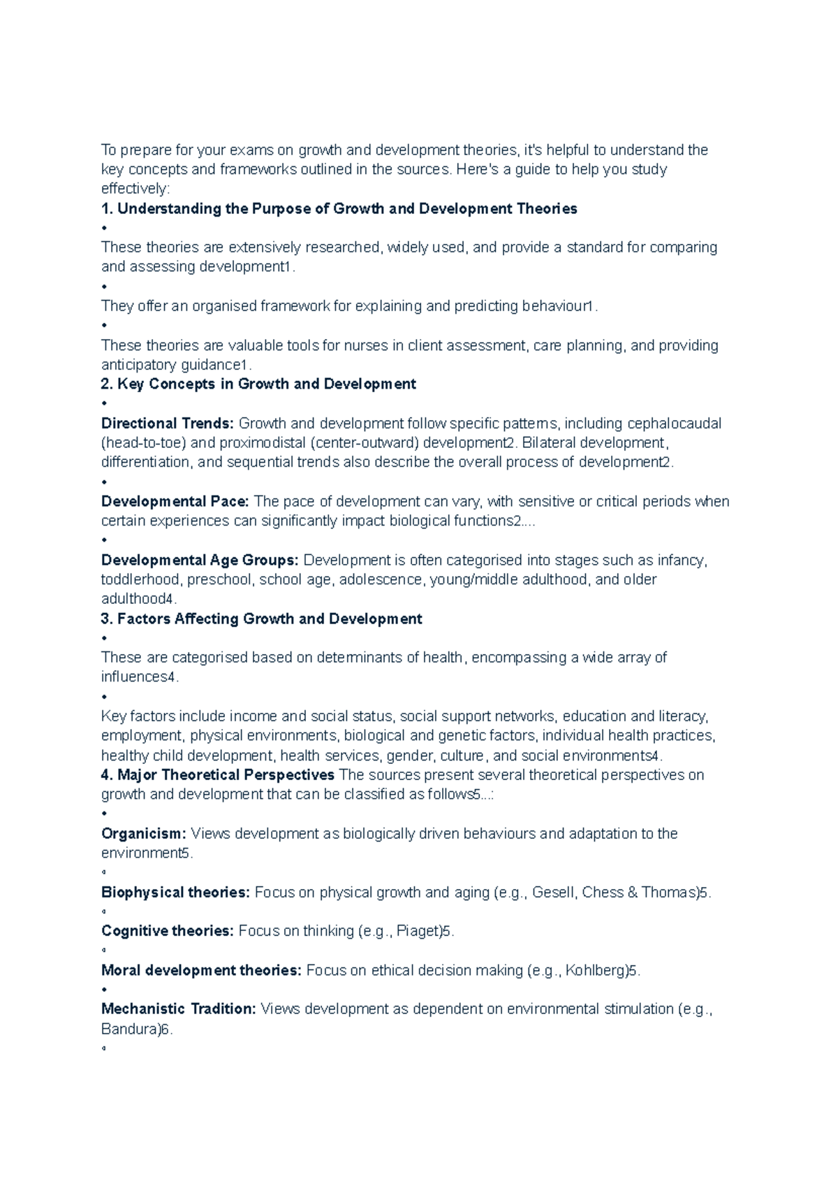 H&T2 - study note of theories of growth & development - To prepare for ...