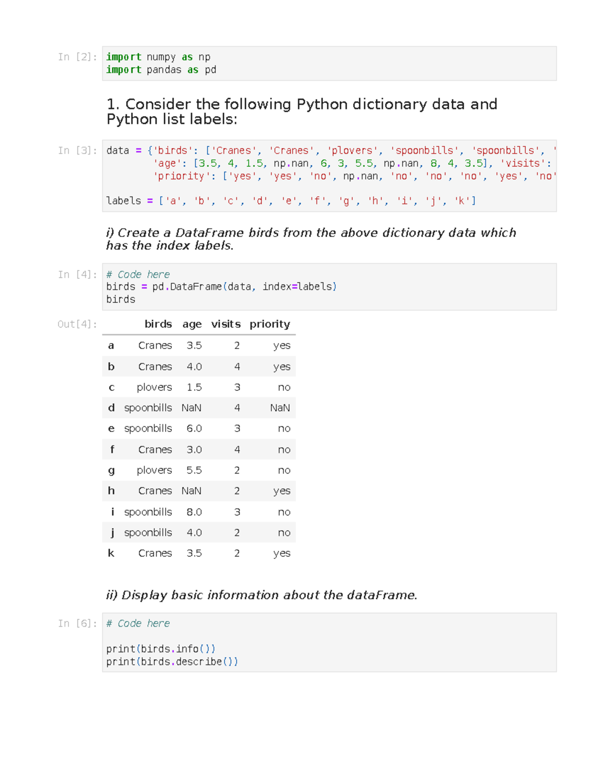Task 02: Pandas DataFrame Operations and Analysis (Course Code ...