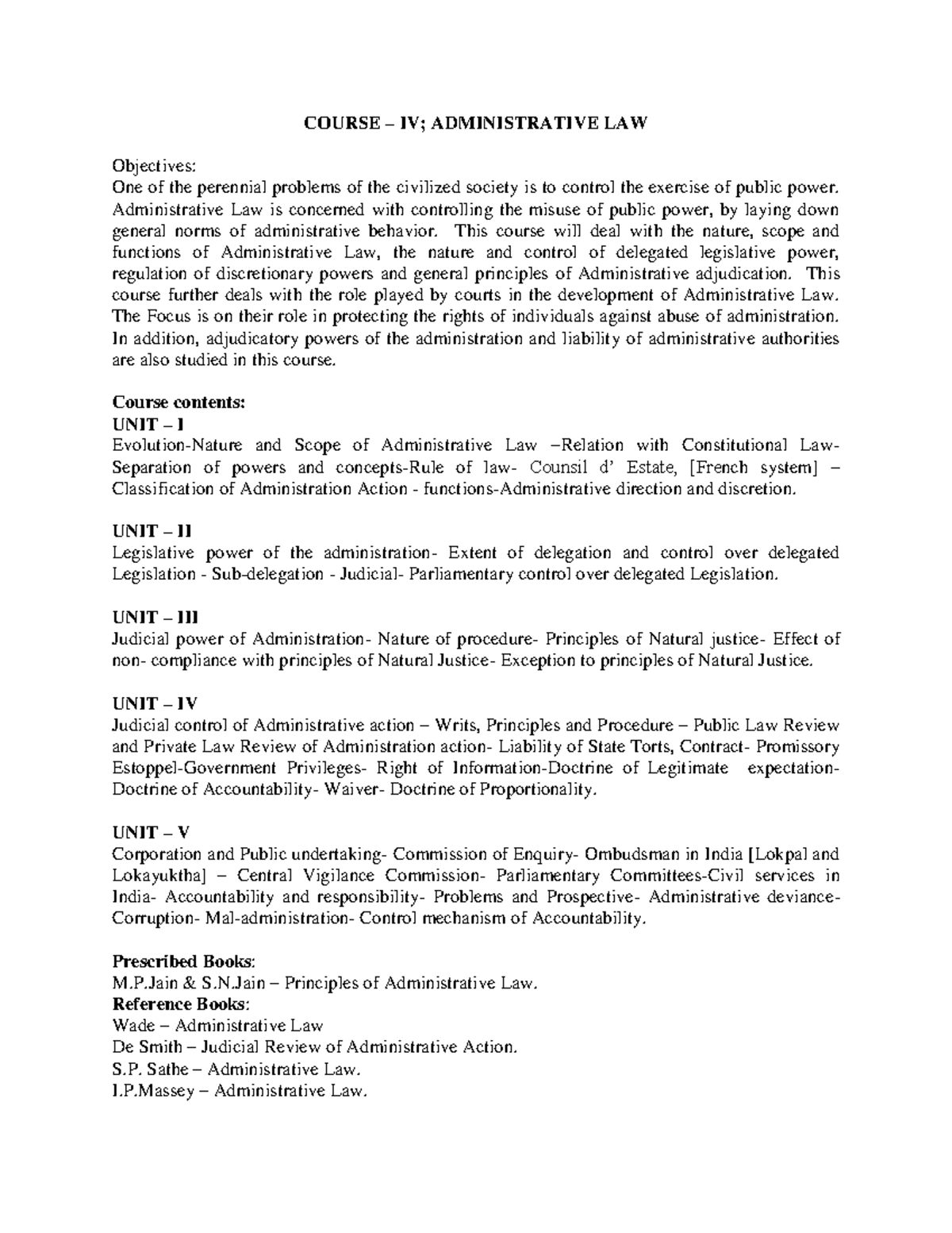 Administrative Law - Course Notes (LAW 101) - Studocu