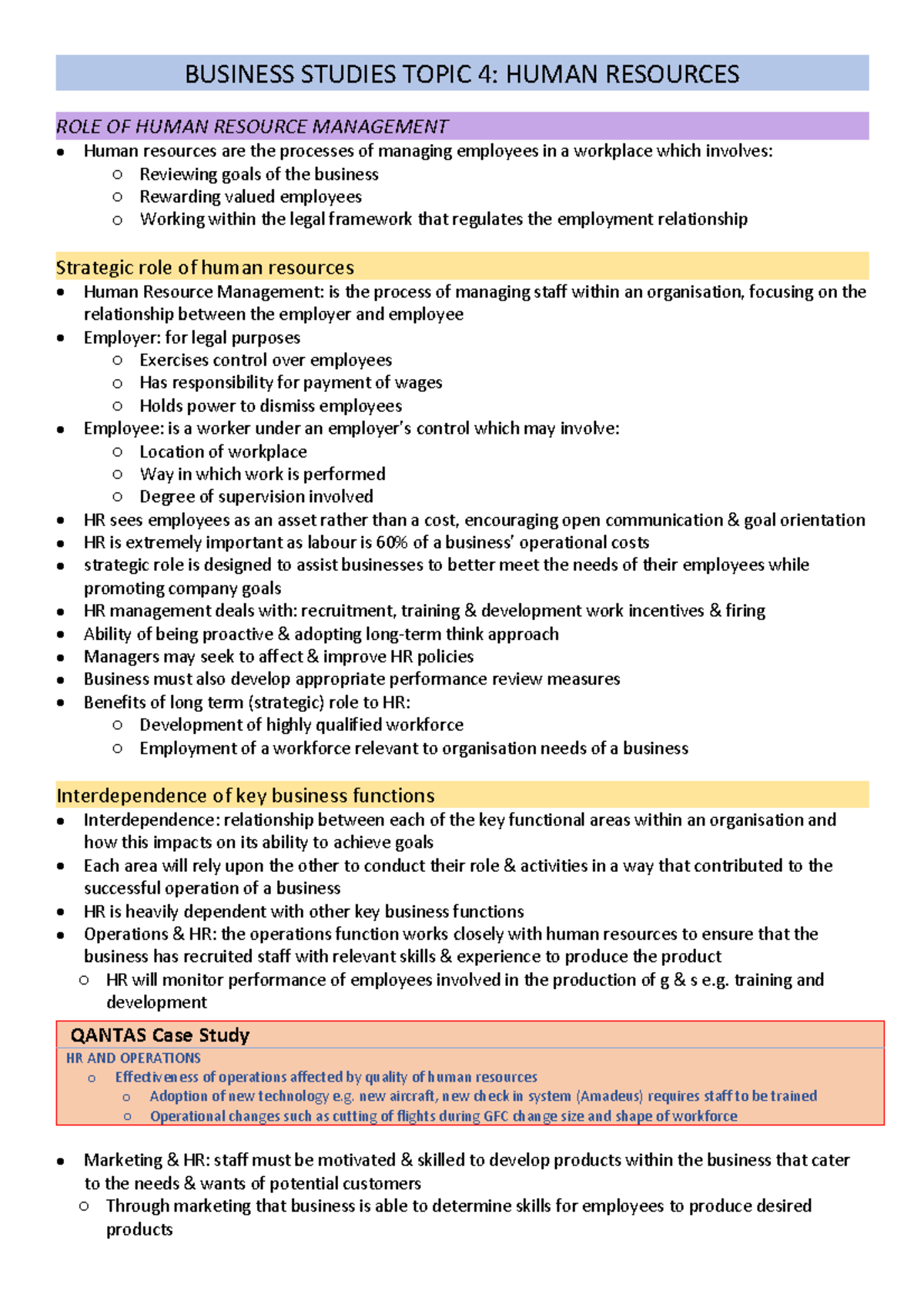 BUSINESS STUDIES 101: HR MANAGEMENT STRATEGIES AND CASE STUDIES - Studocu