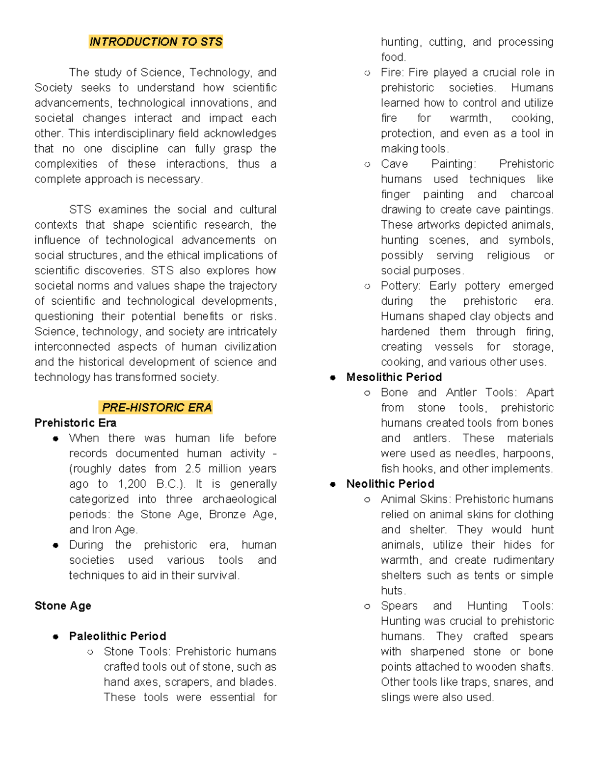 STS - Comprehensive Overview of Science, Technology, and Society Notes ...