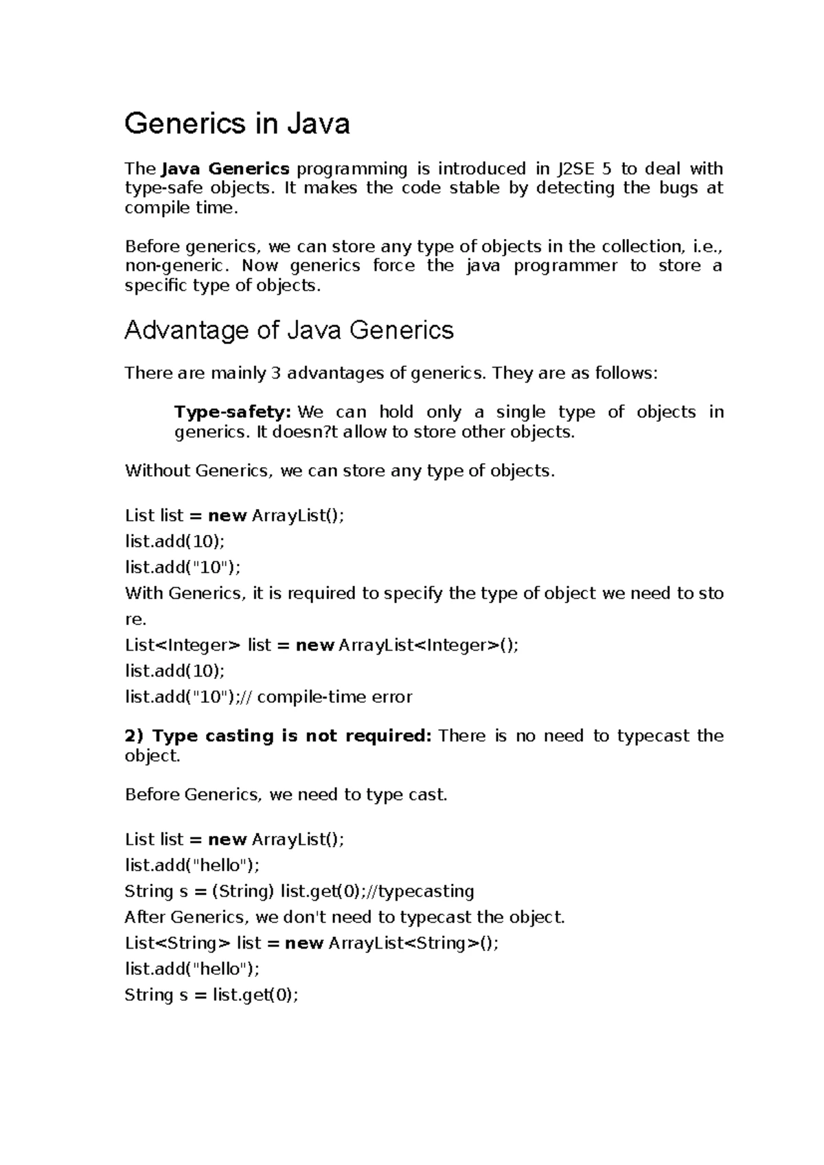 Java String - NOTES - Java String In Java, string is basically an ...