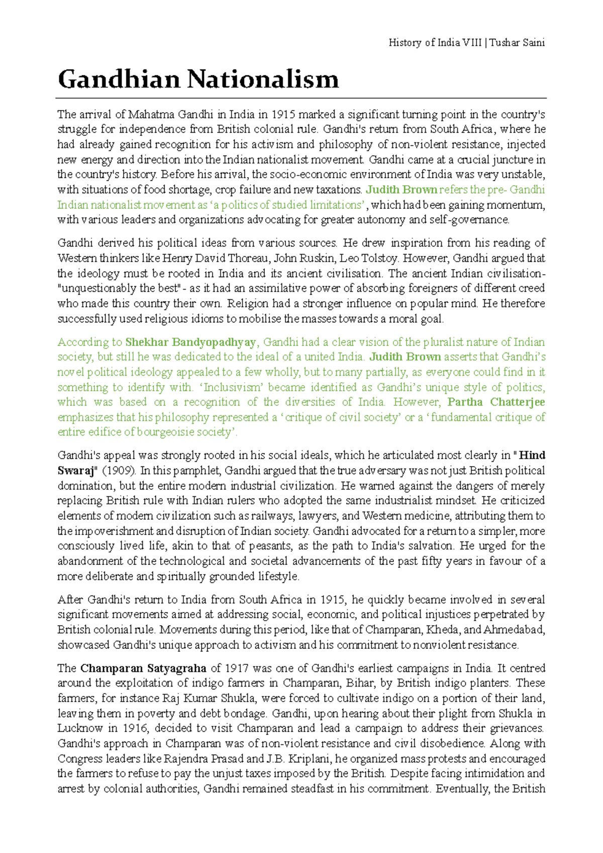 Gandhi and Nationalism: The Impact of Mahatma Gandhi on India's Freedom ...