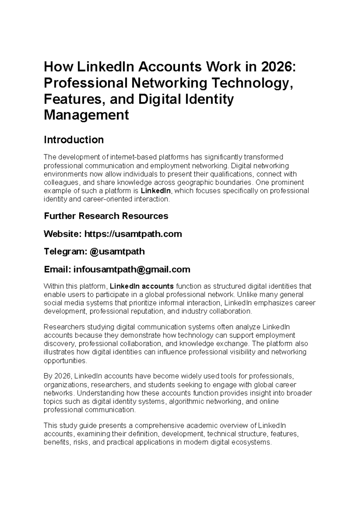 LinkedIn Platform Overview: Career Networking & User Accounts (2026 ...