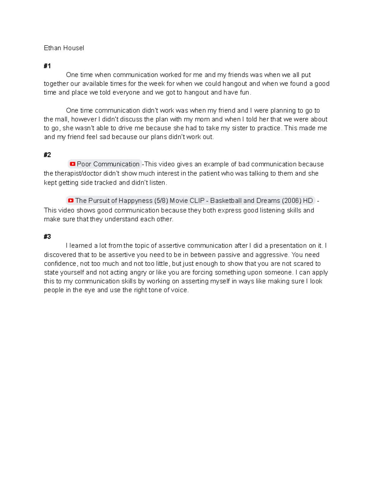 COMM 101: Effective Communication Skills and Personal Experiences - Studocu