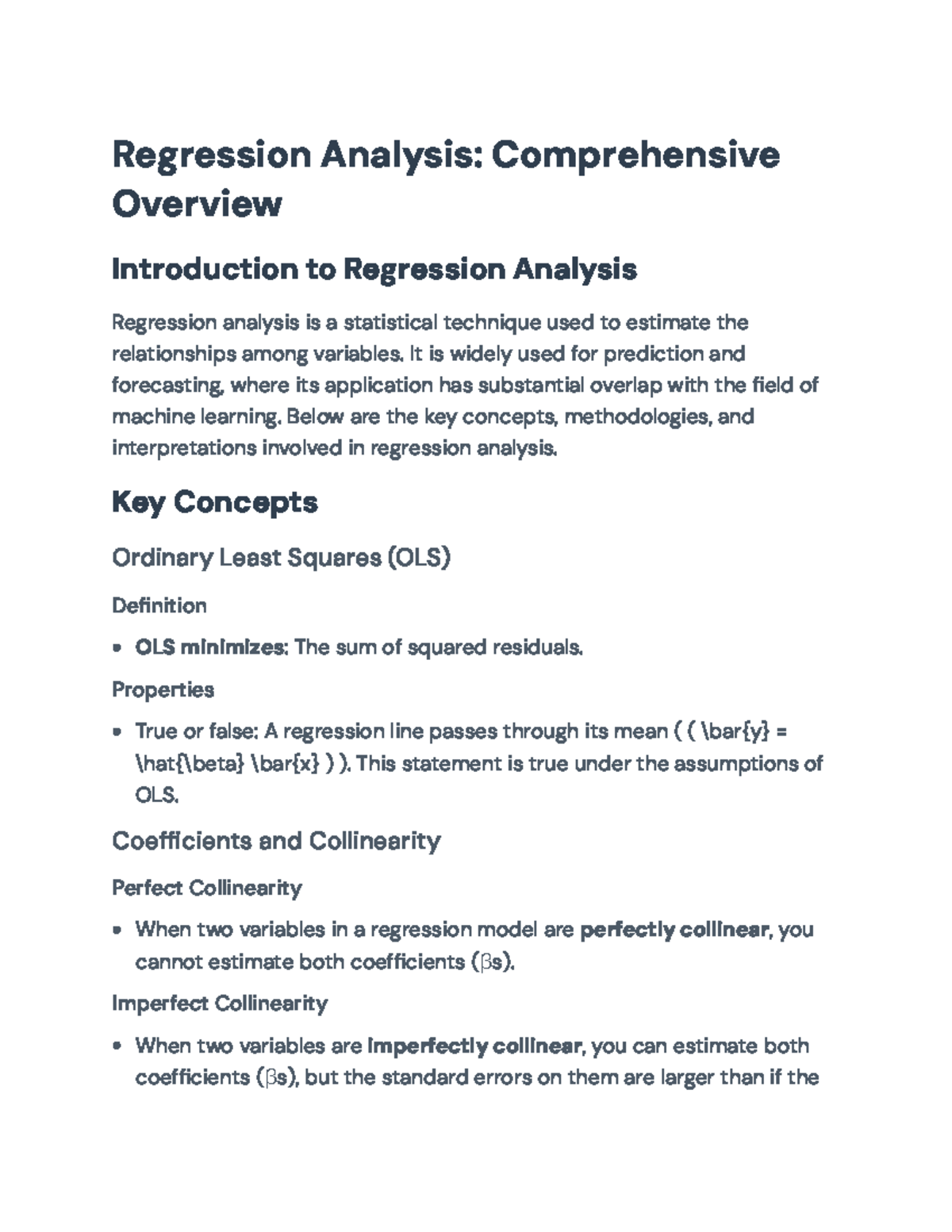 Regression Analysis: Key Concepts, Methodologies, and Applications ...