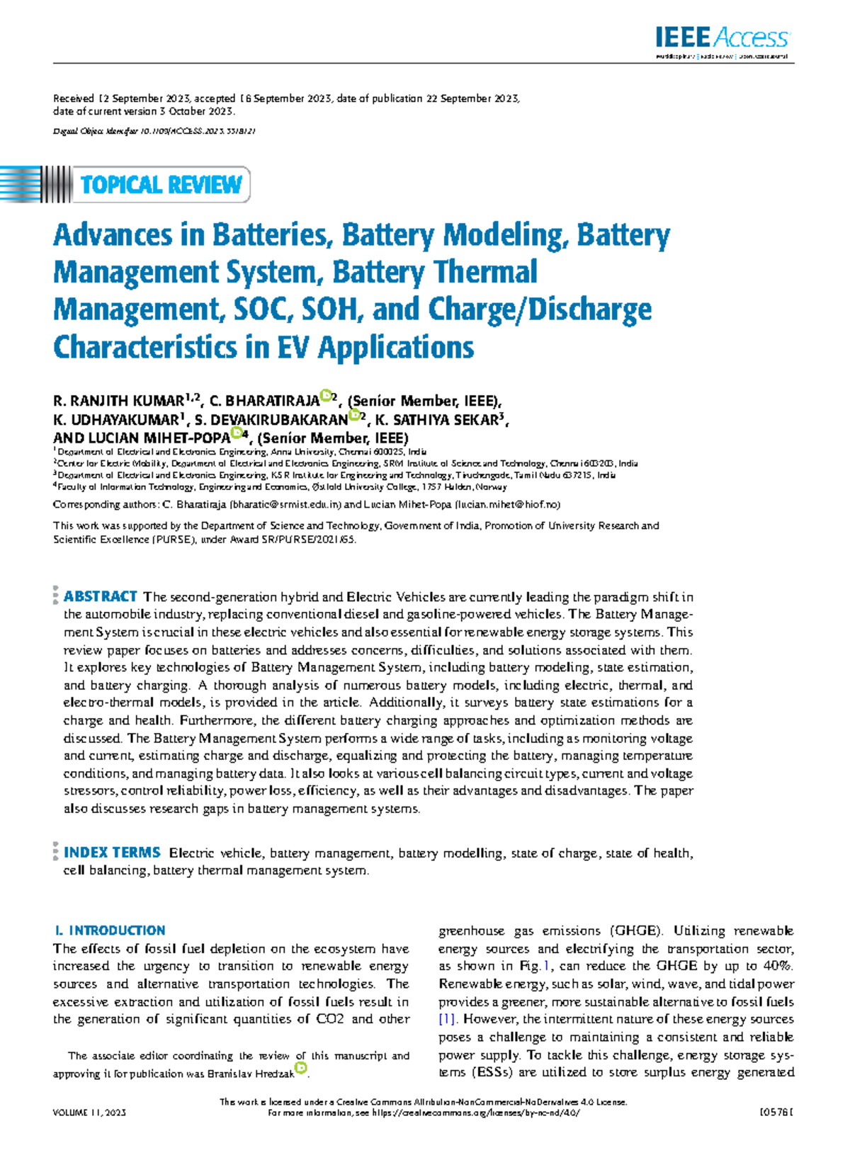 Advances in Battery Management Systems for Electric Vehicles: A Review ...