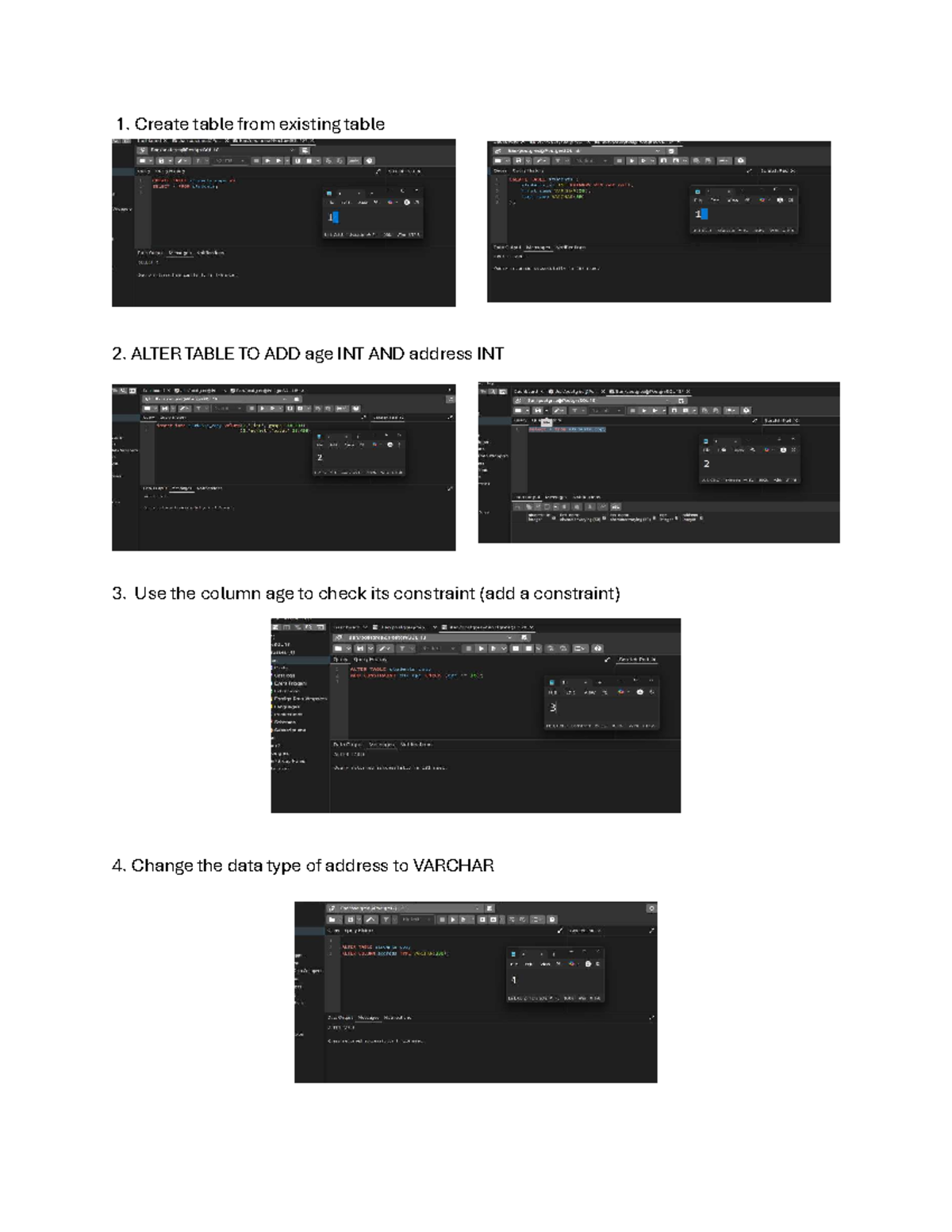 SQL Queries for Table Modification and Data Manipulation - Studocu
