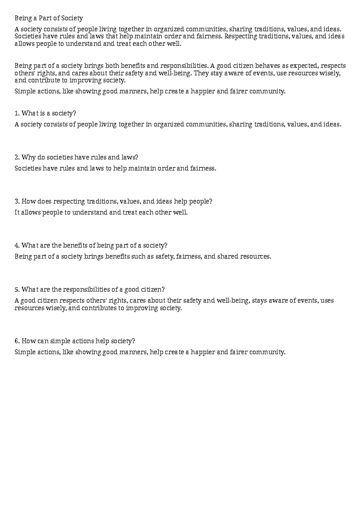 Being a part of society: Understanding community roles and ...