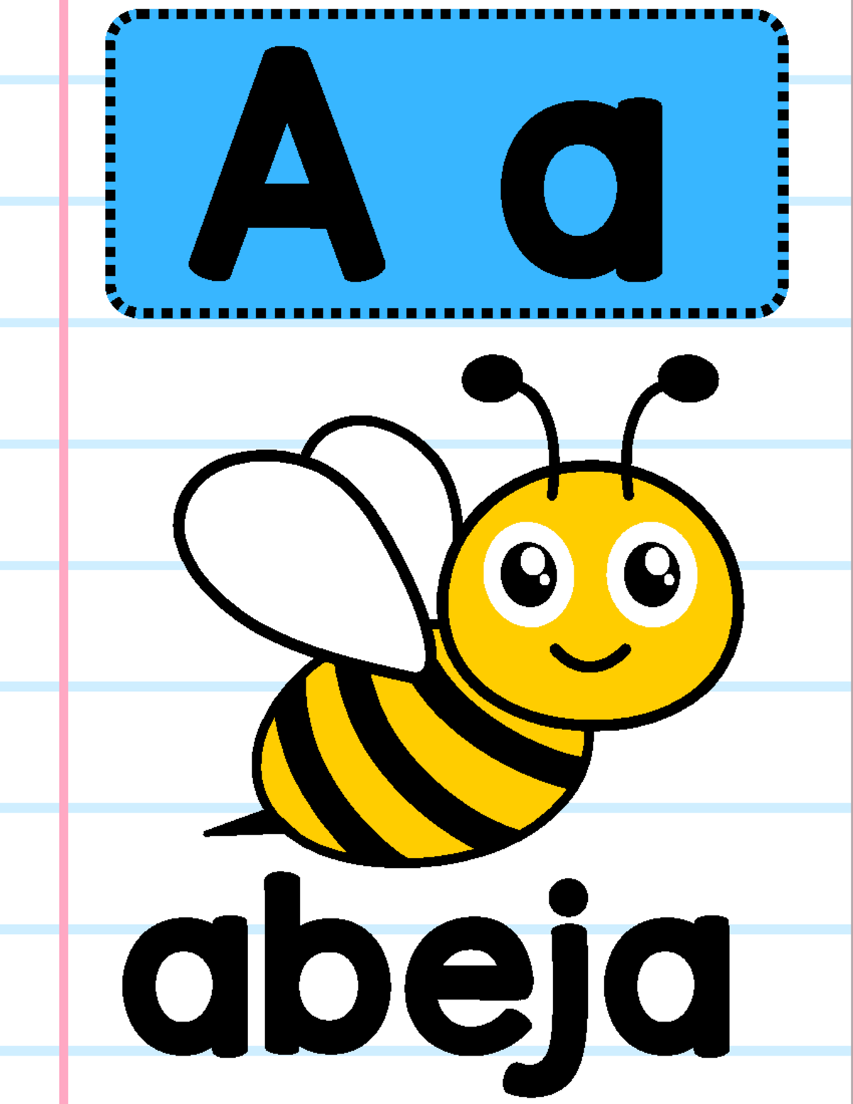 Abecedario - practica - Lengua - A a abeja B b bota Ch ch chocolate ...