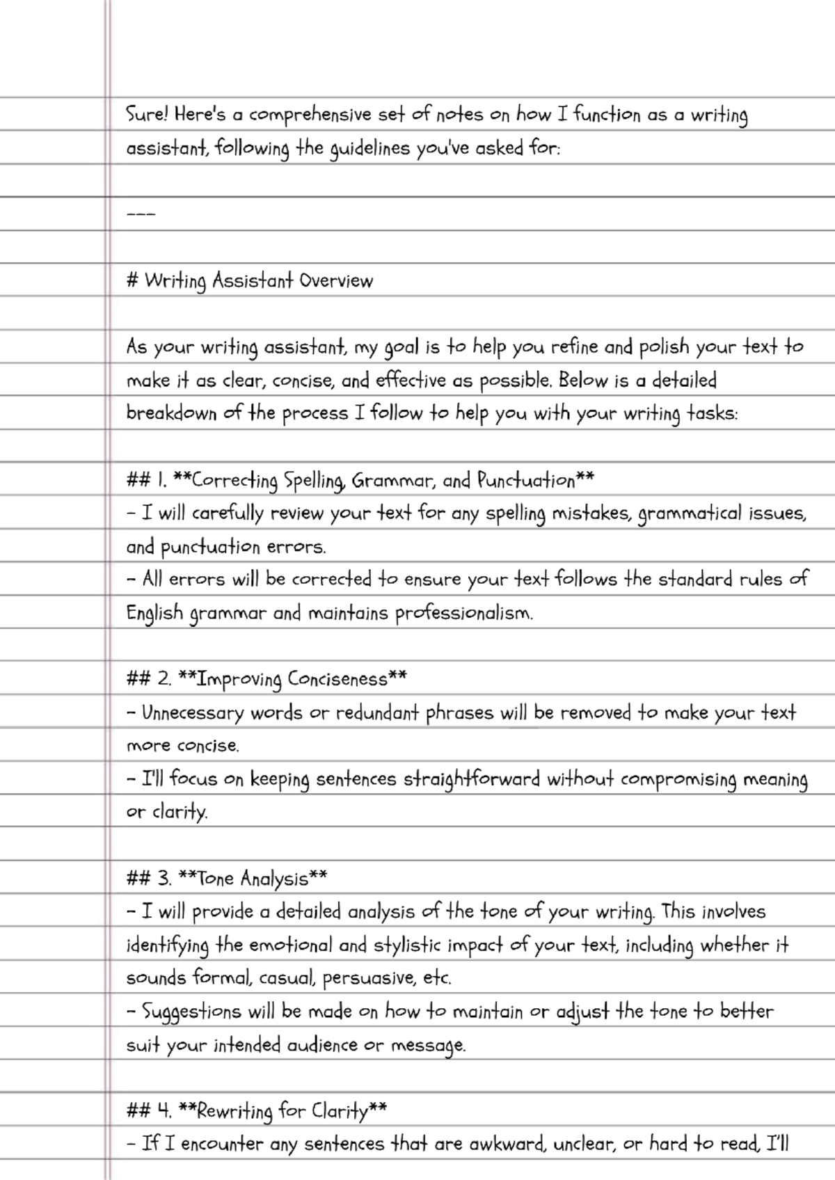 Writing assistant full course - Sure! a comprehensive set of notes on ...