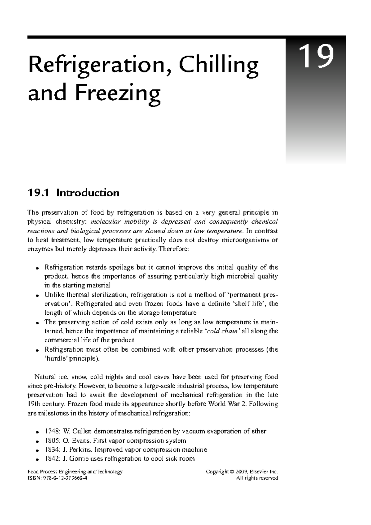 Cold Chain Management: Principles of Refrigeration and Freezing - Studocu