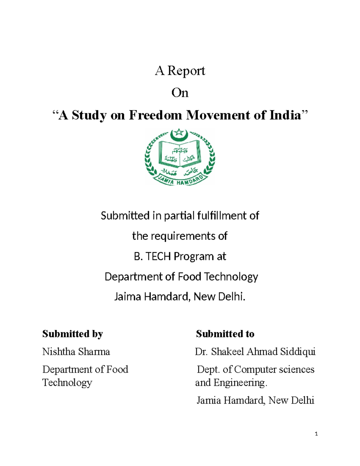 B. TECH Freedom Movement Notes: A Comprehensive Study Report - Studocu