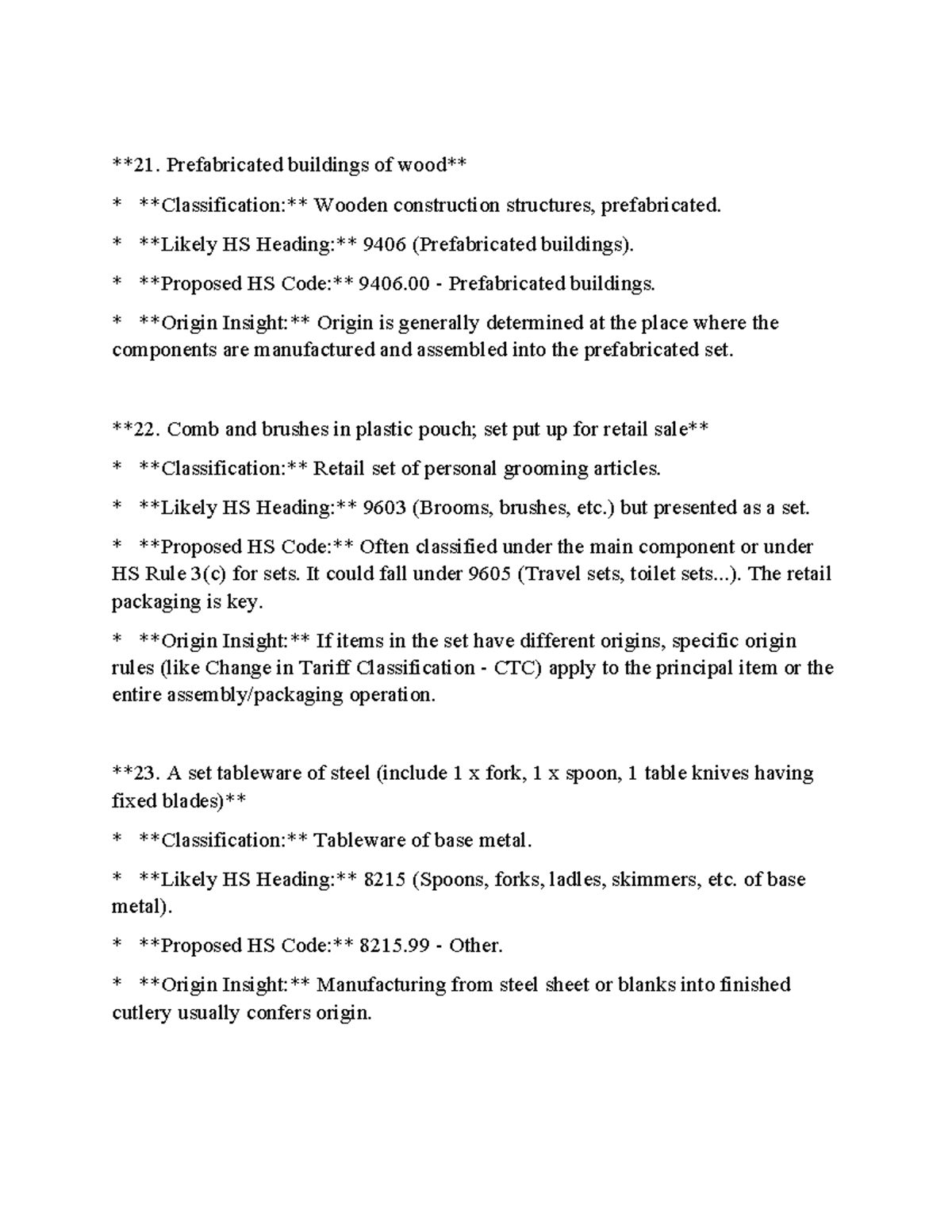 PLHH 21 30-1 - Classification of Goods and Origin Rules - Studocu