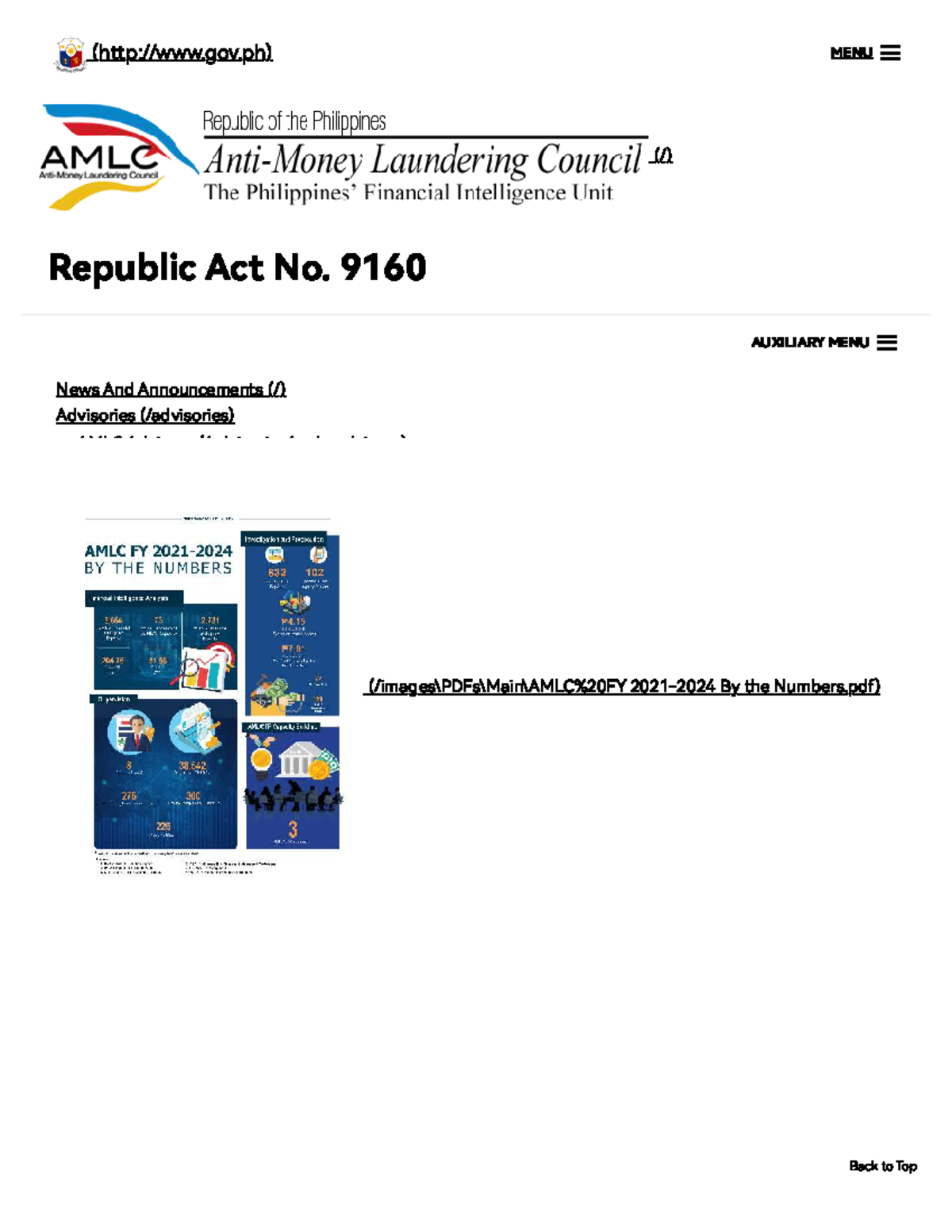 Republic Act No. 9160: Anti-Money Laundering Act Overview - Studocu