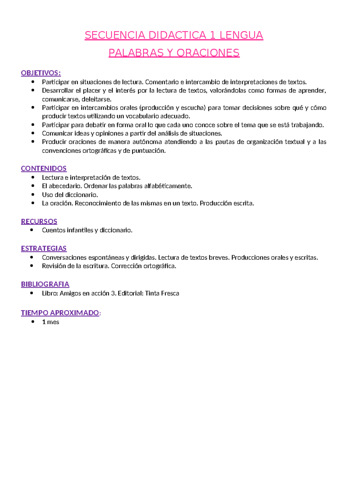 Secuencia 1 Lengua 3º Grado A y B: Ordenamiento Alfabético y Uso del Diccionario - Document Preview