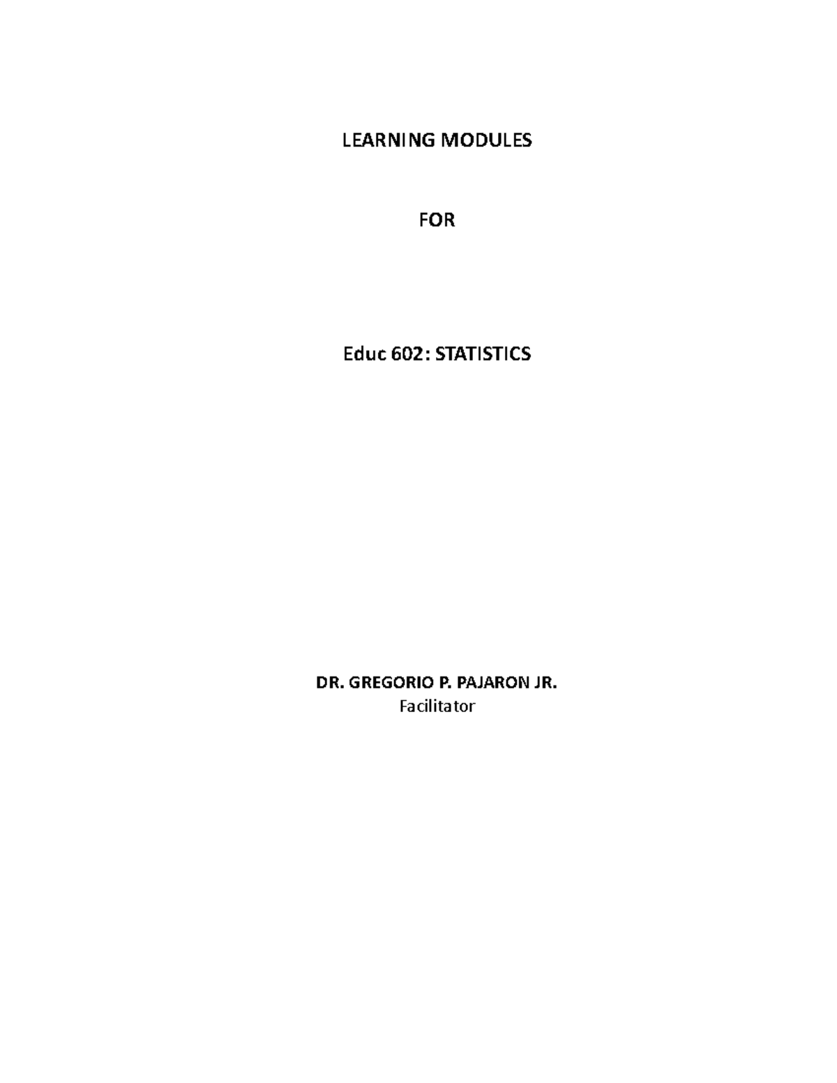 1statistics, unit i - STATISTICS SUBJECT FOR MASTER 3 - LEARNING ...