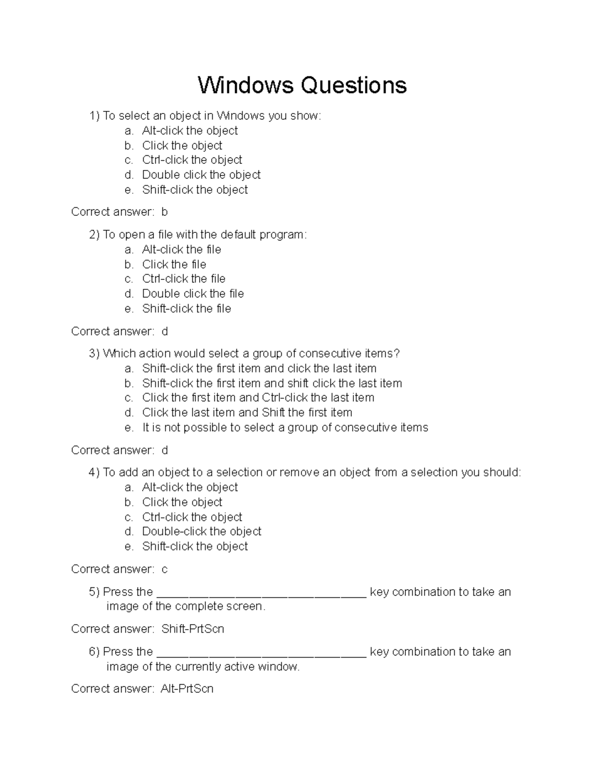 Windows Practice Exam Questions and Answers (Sample) - Studocu