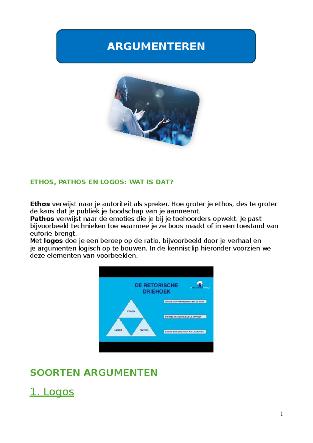 ARGUMENTEREN EN STIJLFIGUREN: ETHOS, PATHOS, LOGOS EN MEER (Cursus ...