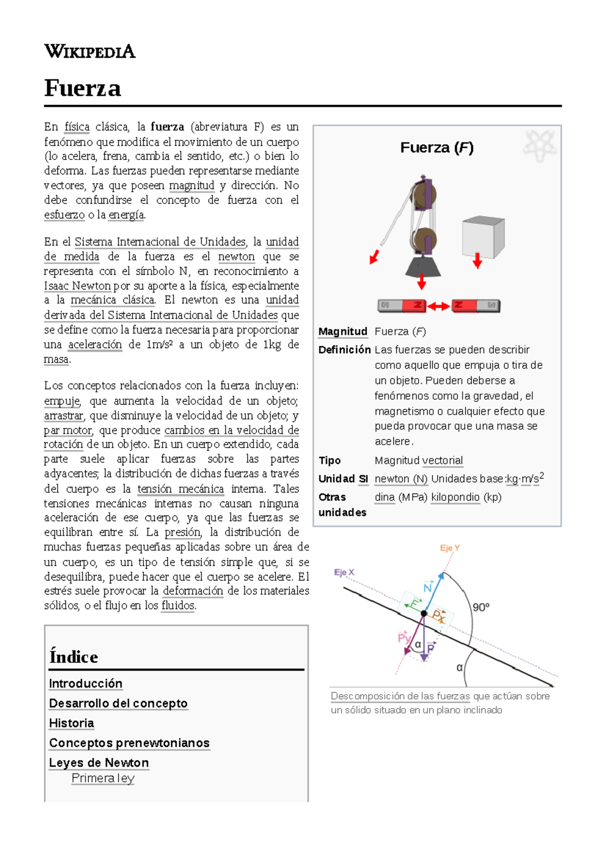 Fuerza en Física: Resumen Completo y Conceptos Fundamentales - Document Preview