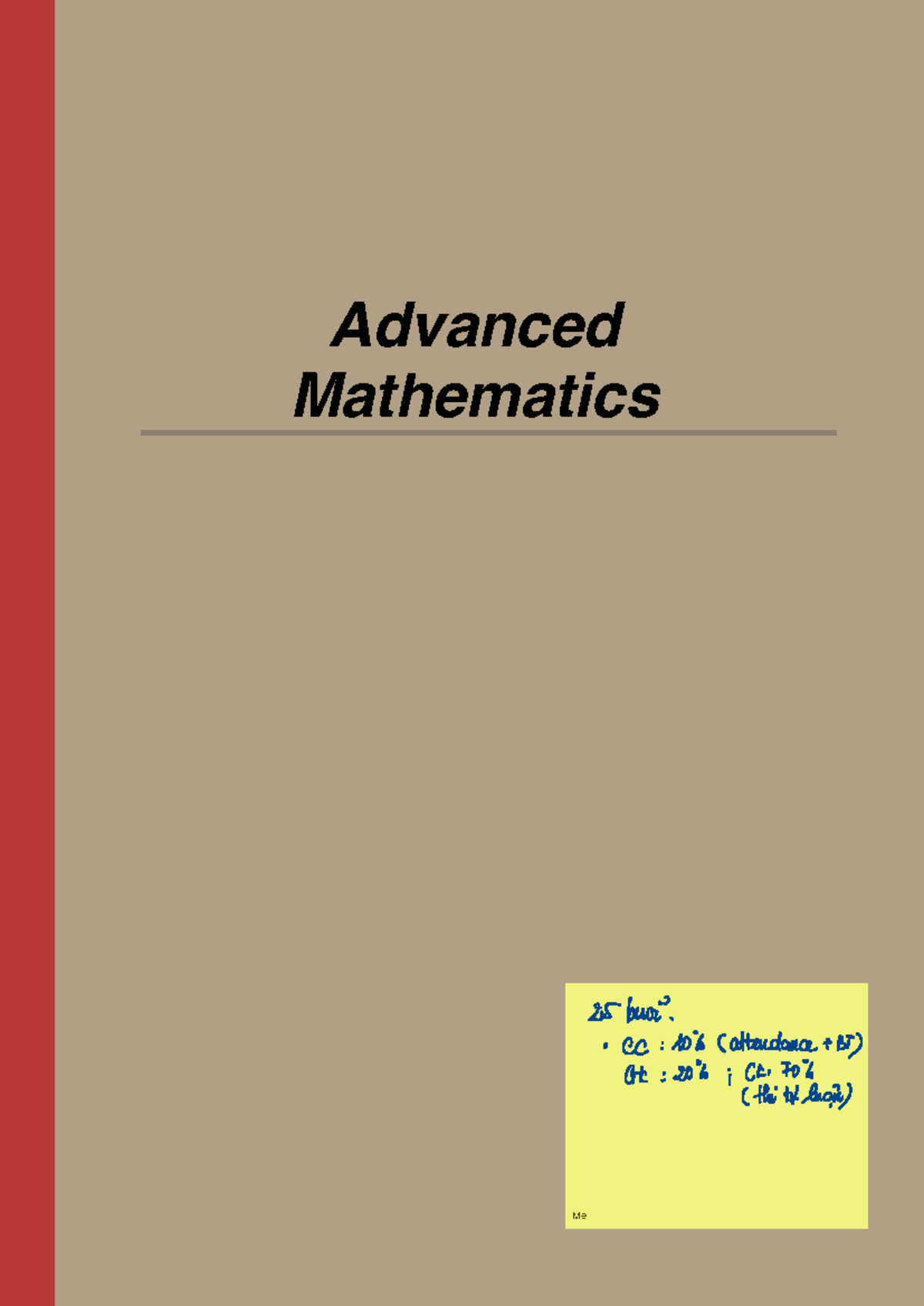 Advanced Mathematics (TOA2O7E) Chapter on Matrices and Vector Spaces ...