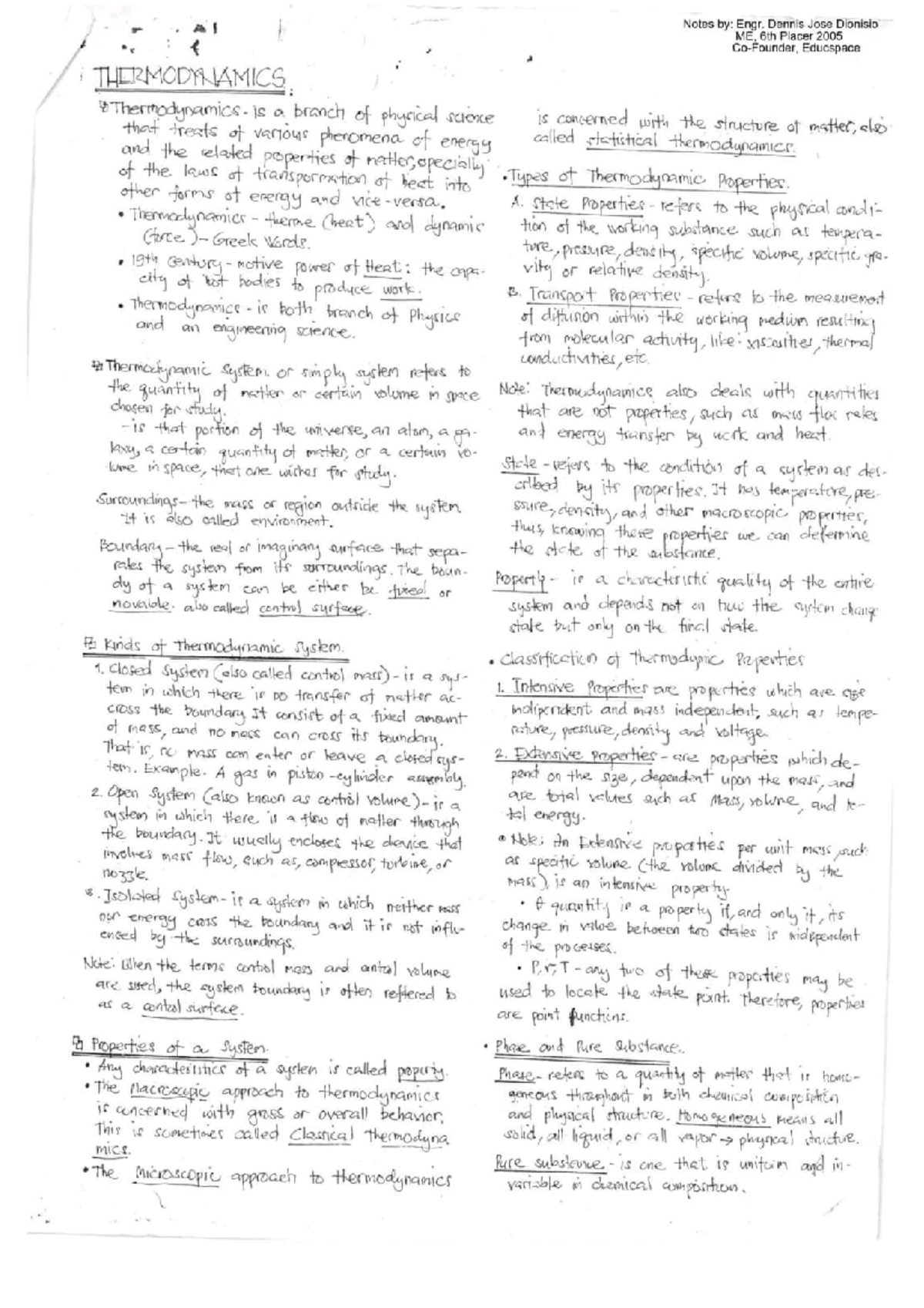 Thermo Notes - Mechanical Engineering - Studocu